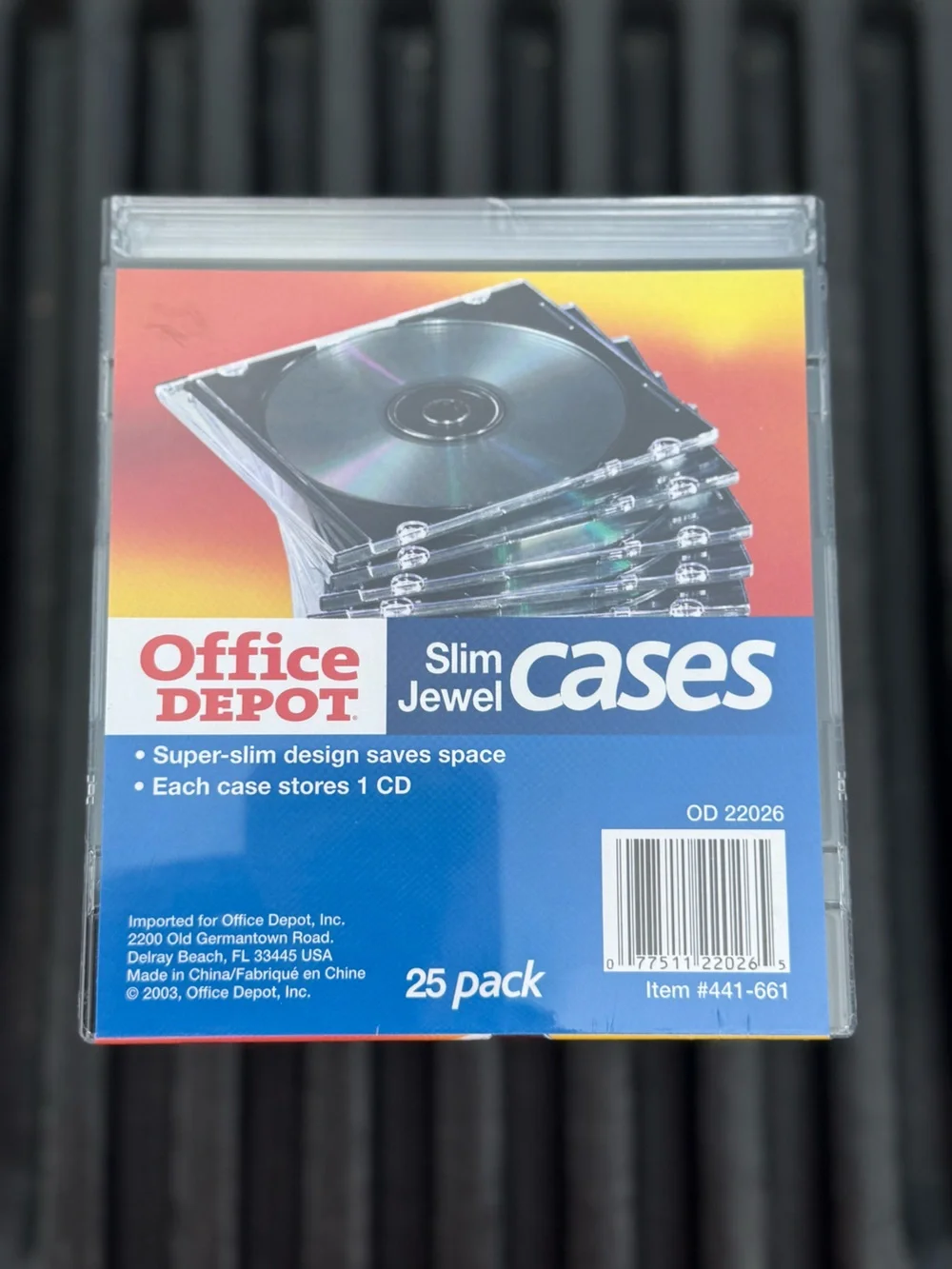 Office Depot Slim Jewel CD Cases - Clear (25 Pack)- NEW